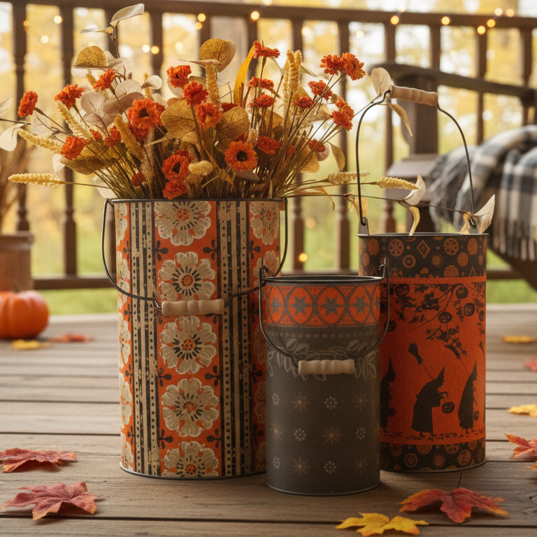 Set of 3 Spellbounding Buckets – Autumn & Halloween Accents