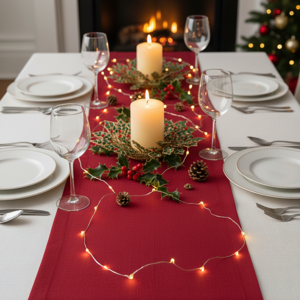 11" Jewel Holly & Berry Mini Wreath Candle Rings (Set) – Available July 2026