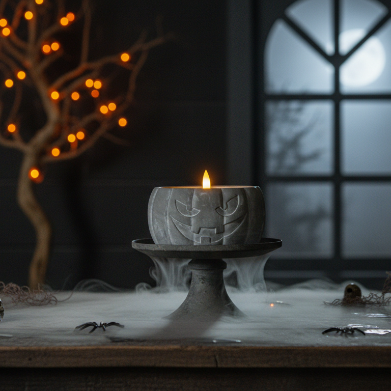 3.5" JACK-O-LANTERN 3D FLAME CANDLE