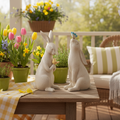Bunny Companions With Bird & Butterfly (2 Asst) 10”H Resin