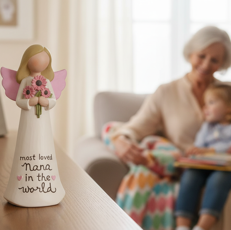 NEW ITEM -  Most Loved Nana in the World – Sweet NANA Angel Figurine Gift🪻🦋🌷
