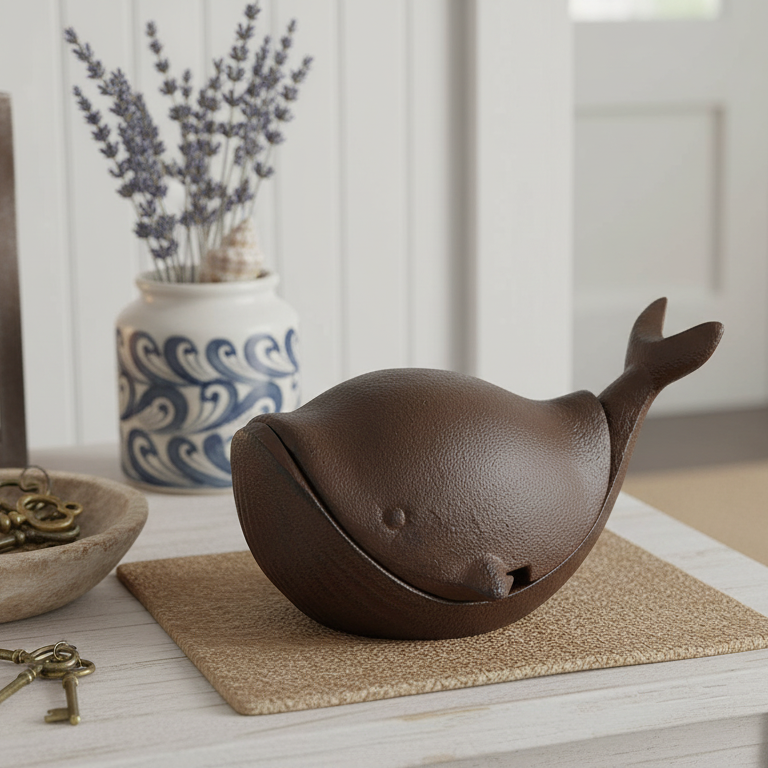 UNIQUE - Whale Key Hider – Coastal Cast Iron Home Décor Accent 🐋