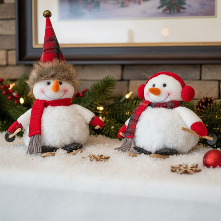 The Ski‑Slope Snowman Duo