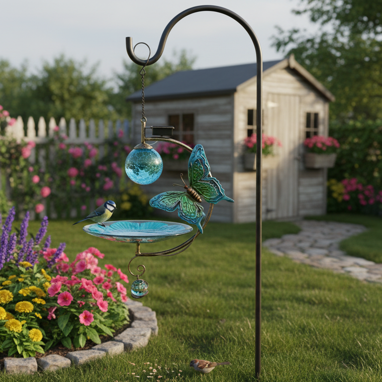 NEW ITEM - Solar Butterfly Glow Bird Feeder —  🦋