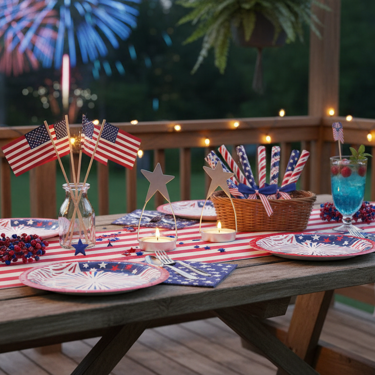 Silver Star Tealight Holder Set – Festive Patriotic Candle Holders (Set of 4) ✨