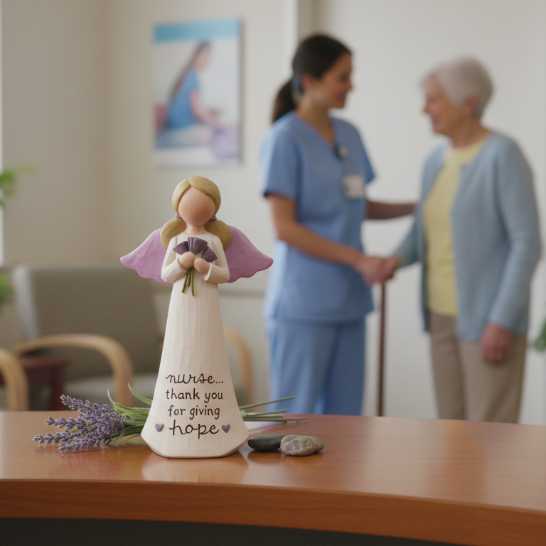 Warm Hugs – Nurse Angel Figurine - Thank You Gift For Nurses 🪽🌷