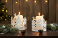 Winter Reindeer White Metal Candle Holder Set of 2 - ❄️🌲❄️