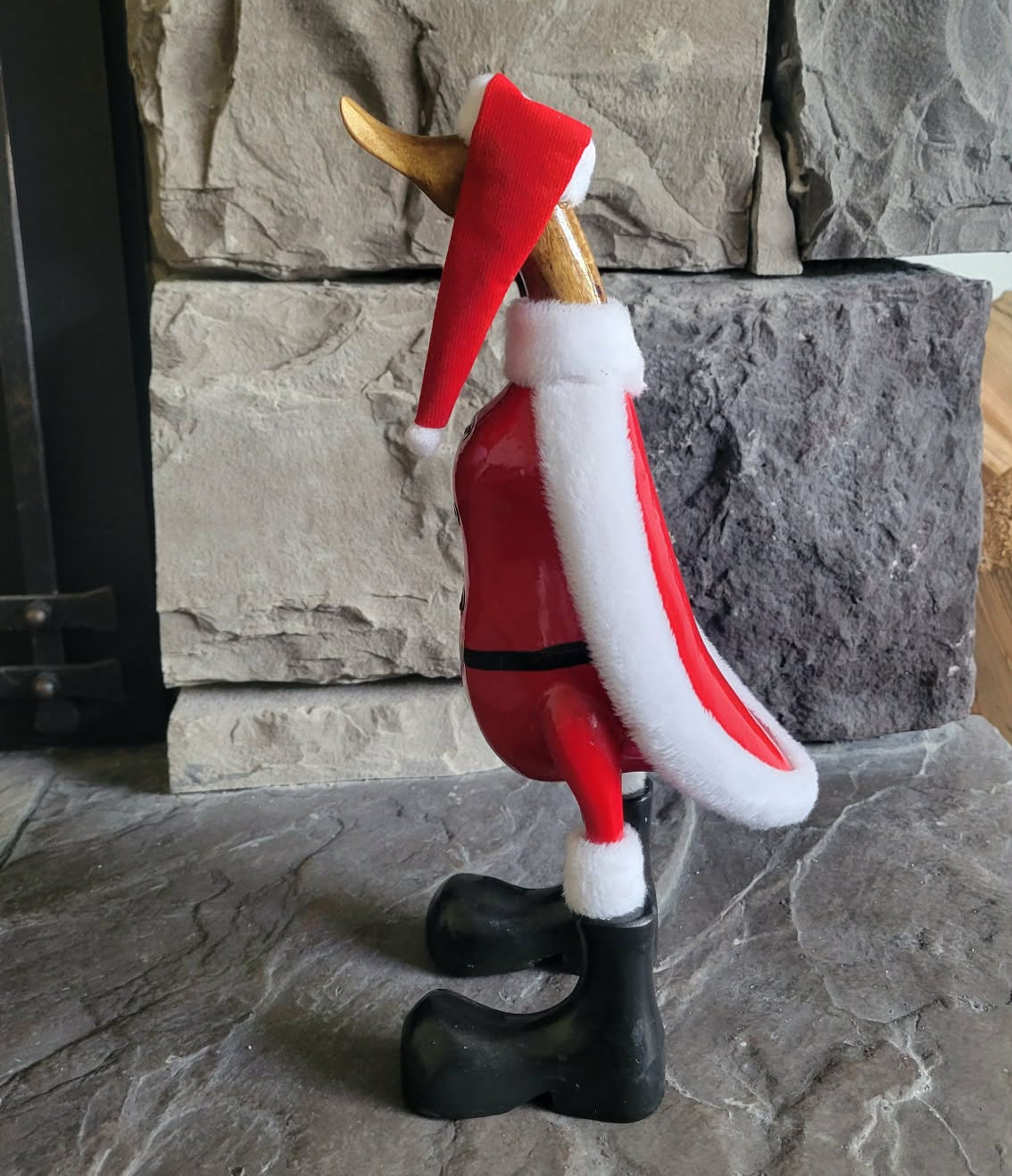 NEW - ADORABLE & Whimsical - Hand-Made & Hand‑Painted Wooden Santa Duck – Limited Edition🦆🎅