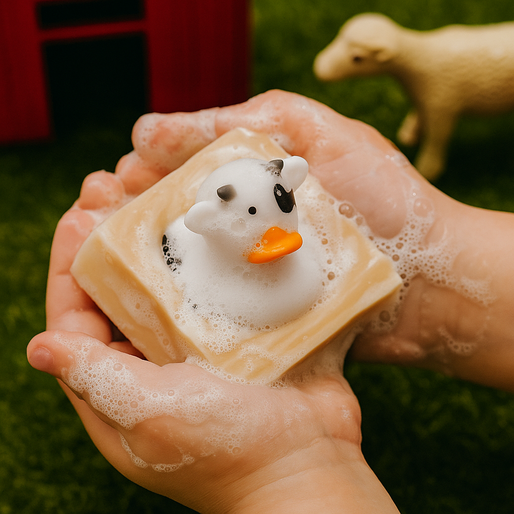 Farmyard Friends Kids’ Soap Bars Set of 4🐮w/Barnyard Buddy