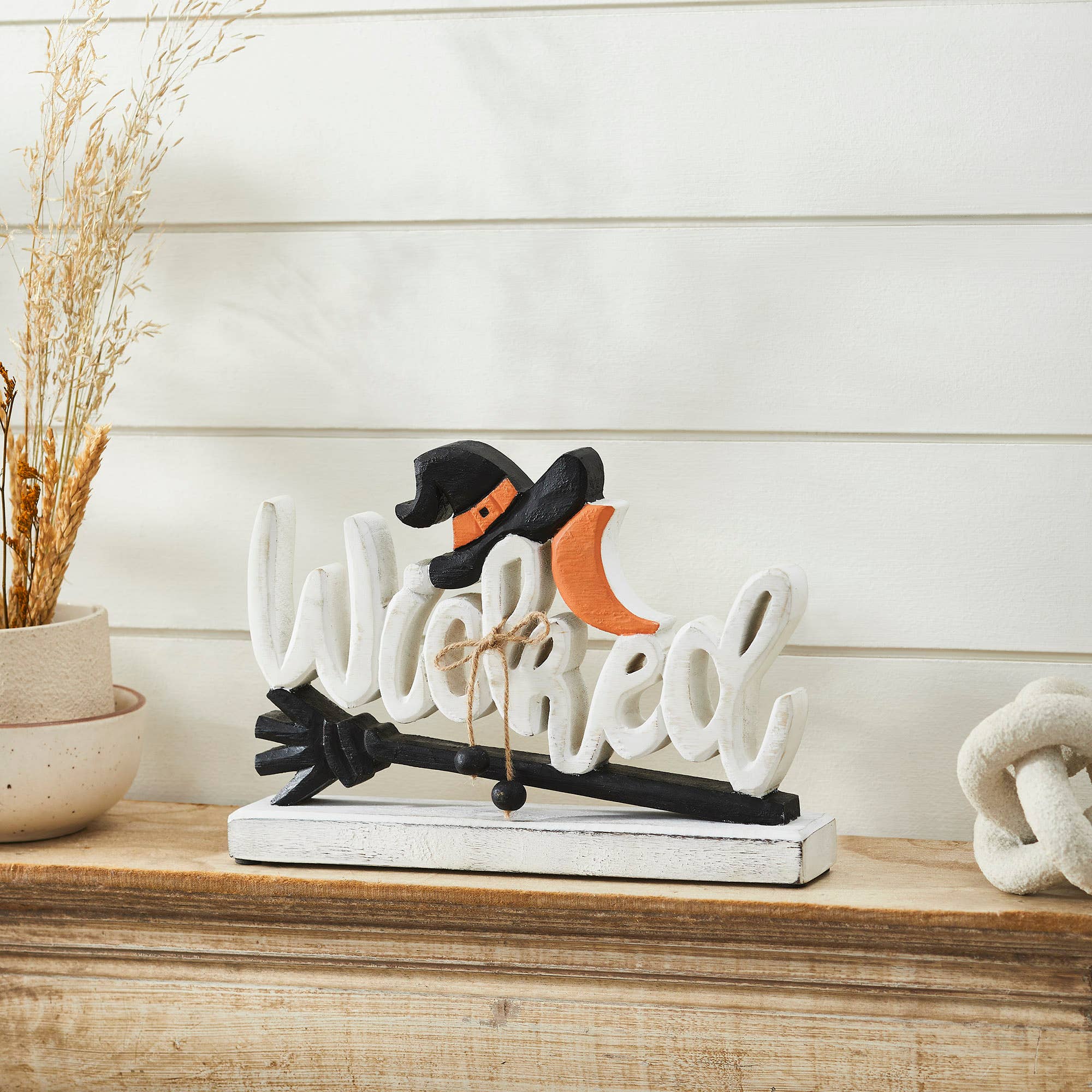 NEW 🌙 Spooky‑Sweet “Wicked” Wooden Tabletop Accent