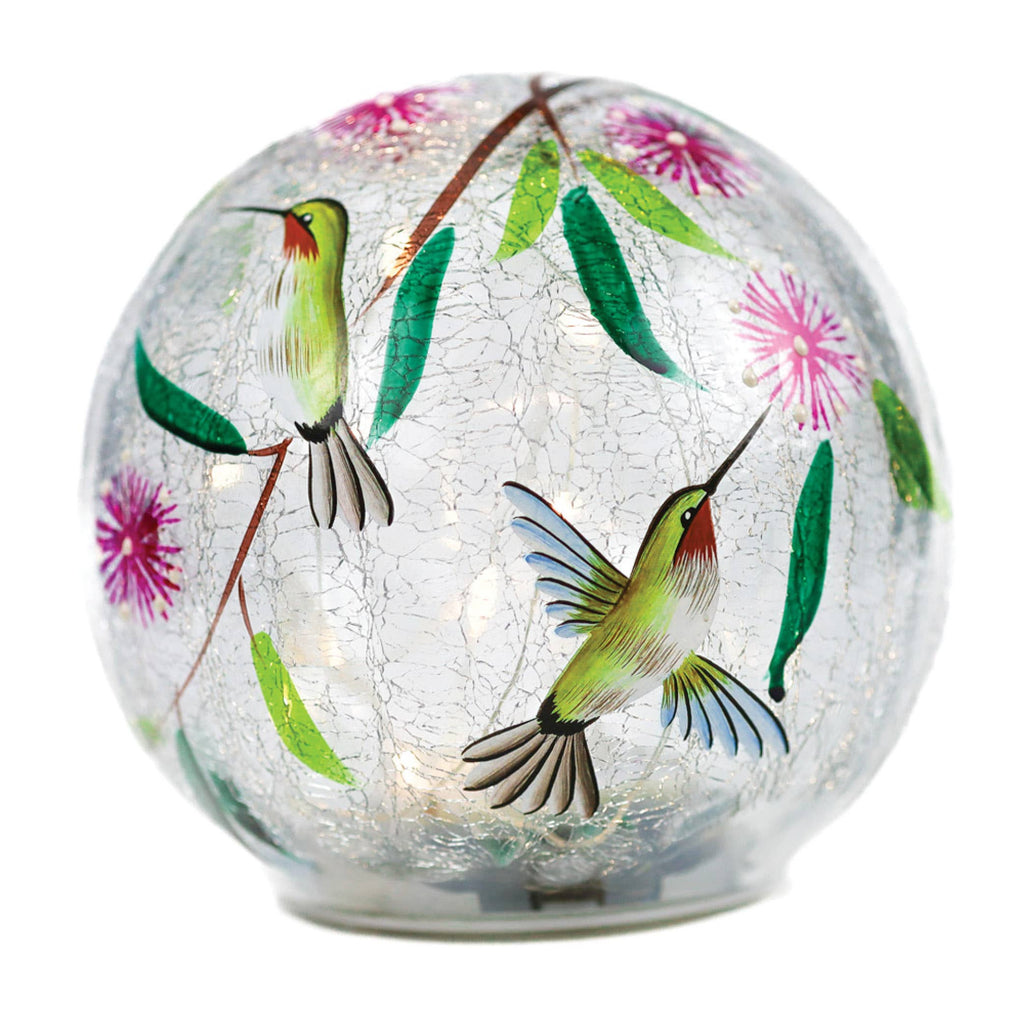SOLD OUT! BACK IN STOCK JUNE 5TH  Beautiful Dancing Hummingbird Glass Orb with LED String Lights🌺🌺