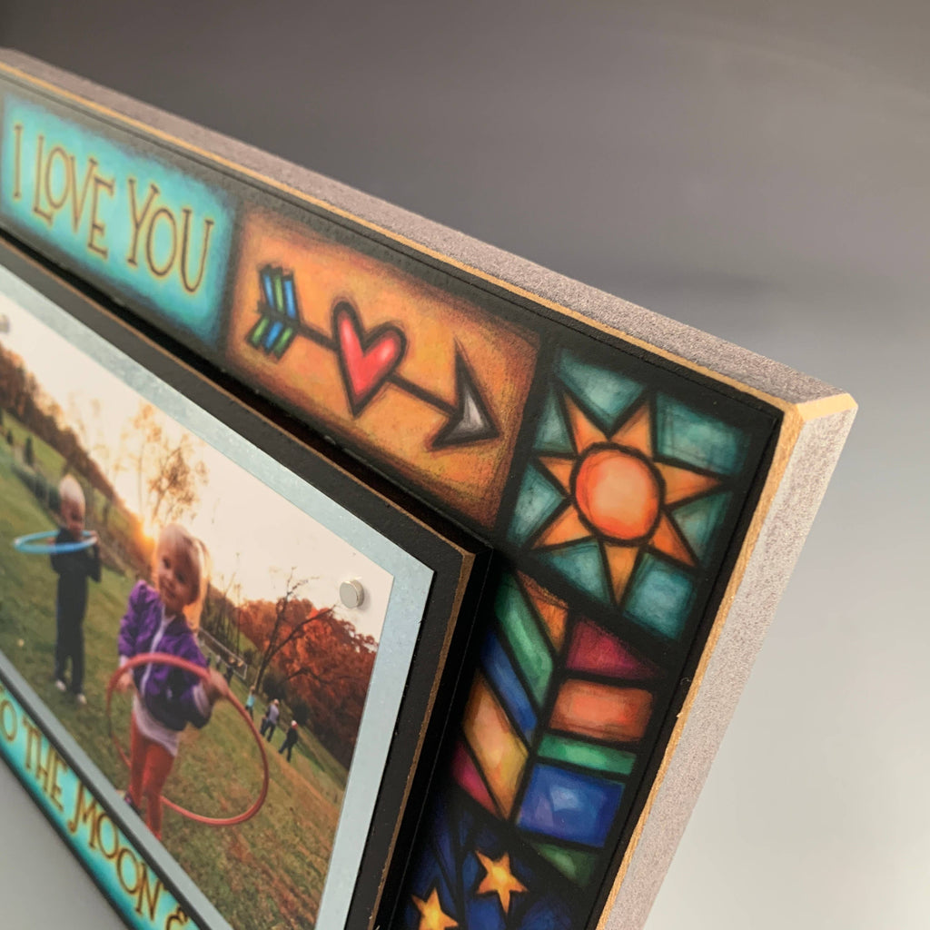 🌙NEW ITEM - Love You To The Moon And Back Picture Frame – Art by Michael Macone (8" x 10", Holds 4x6 Photo)