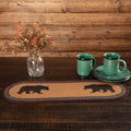 Wyatt Bear Jute Table Runner – Rustic Cabin Braided Runner 8x24 🐻