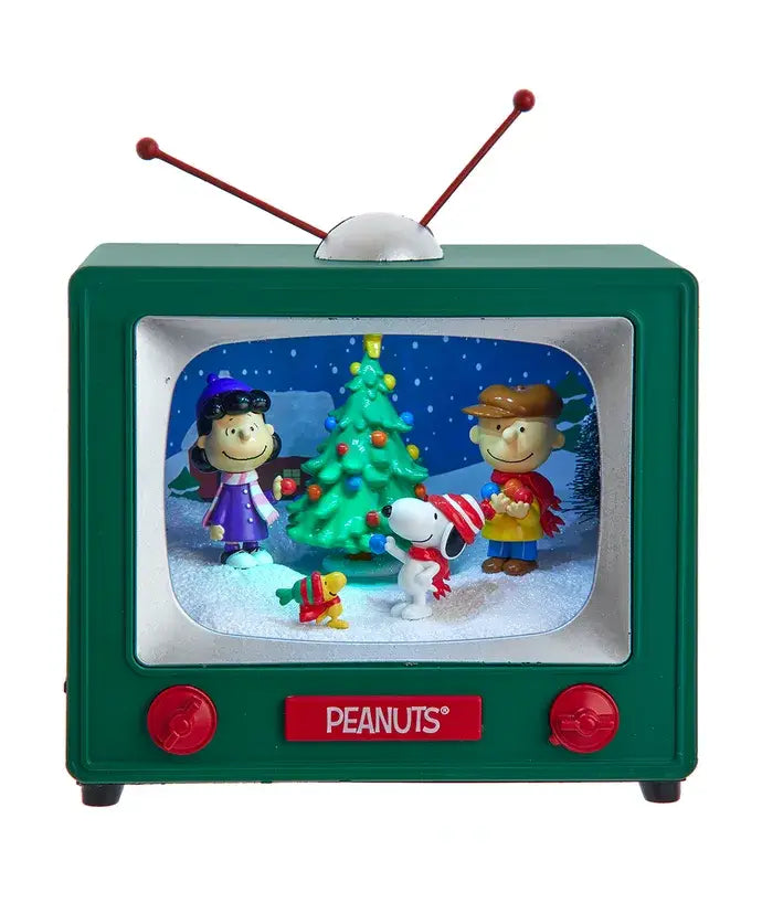 NEW🎅🎄 6" Battery‑Operated Peanuts® TV Scene Musical Table piece – Lighted & Musical