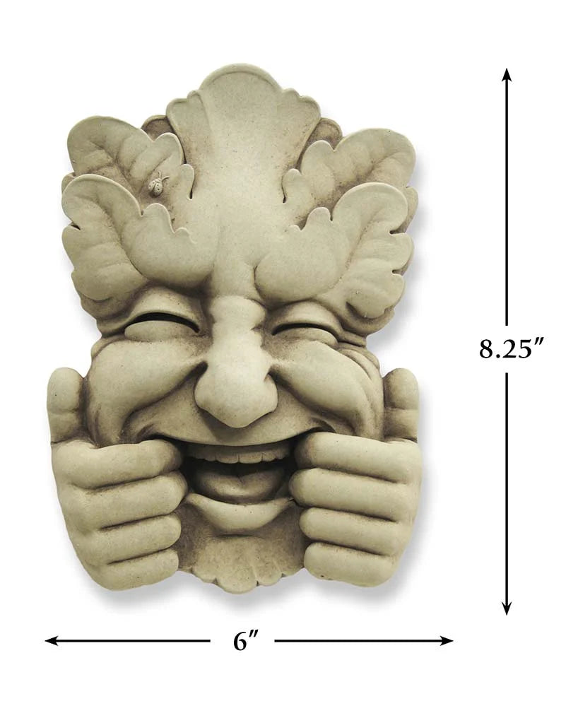 NEW! He's Having Too Much Fun – Joyful Stone Garden Face Wall Sculpture🌻🌺🌻