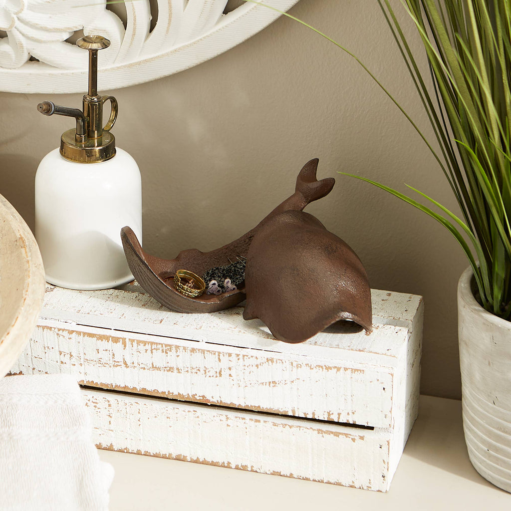 UNIQUE - Whale Key Hider – Coastal Cast Iron Home Décor Accent 🐋