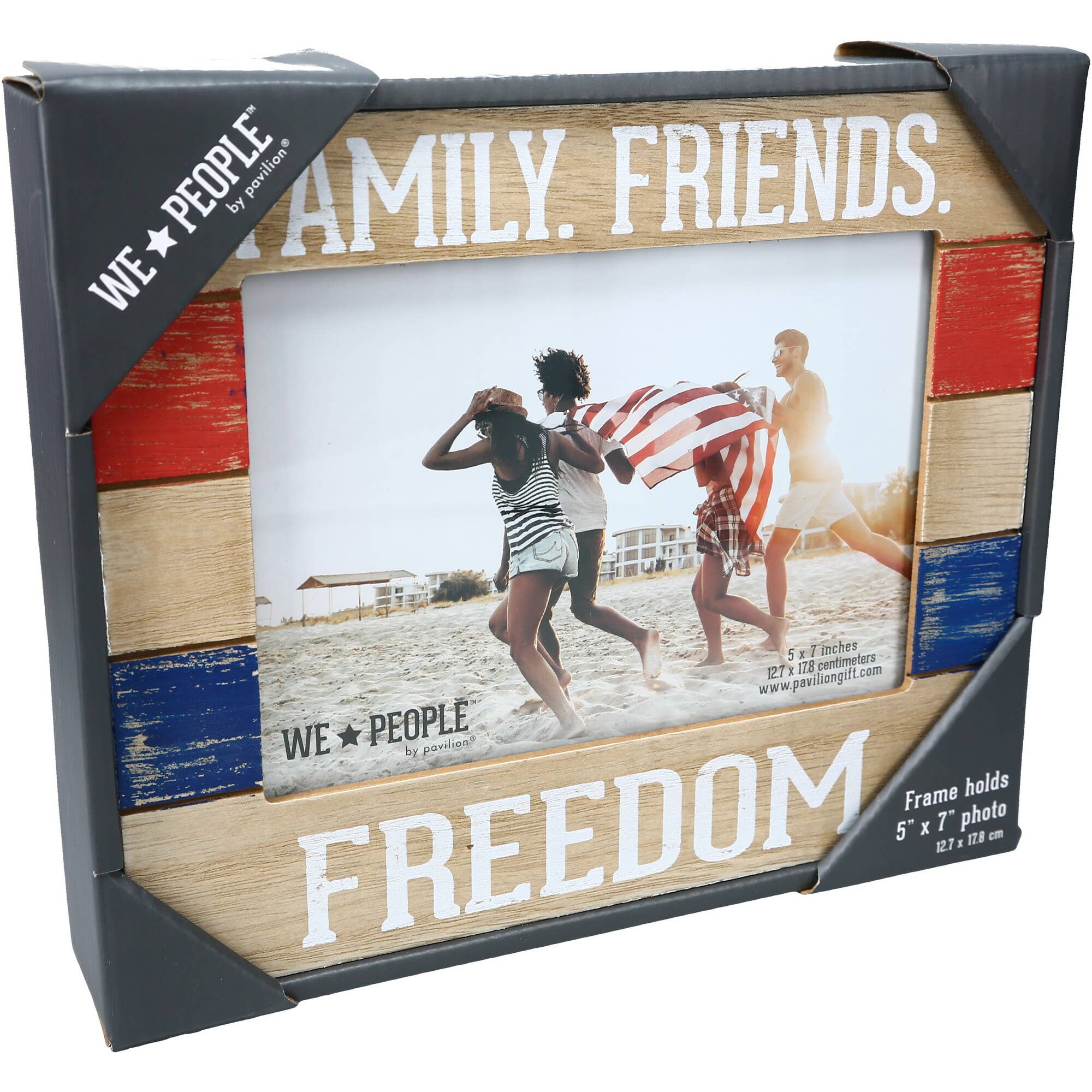 USA People Decorative Patriotic USA Frame – 9" x 7.25" (Holds 5" x 7" Photo)