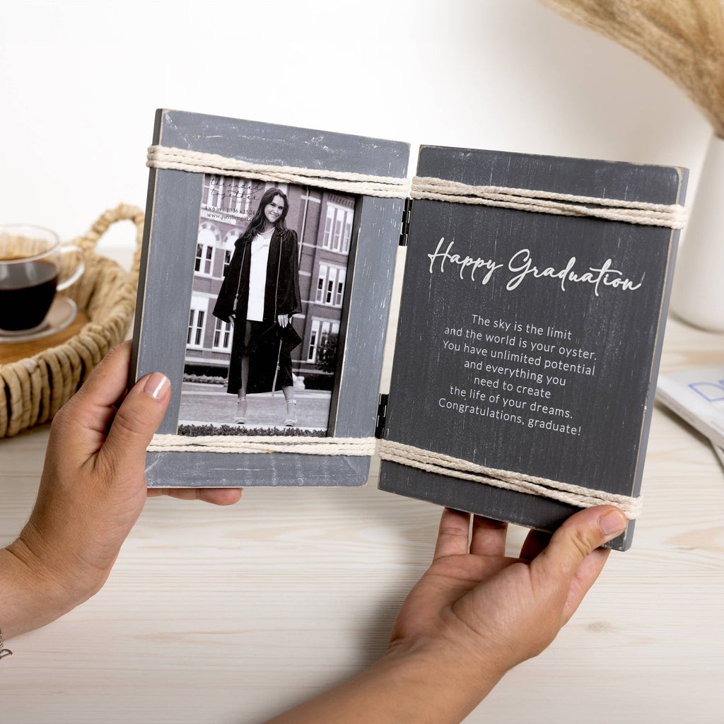 Unique Happy Graduation – Hinged Keepsake Frame 5.5" X 7.5" (4"x 6" photo)