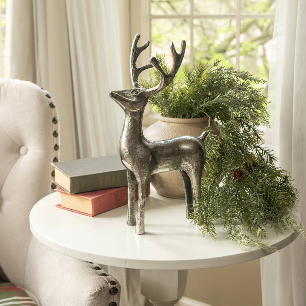 Pewter Reindeer Holiday Accent