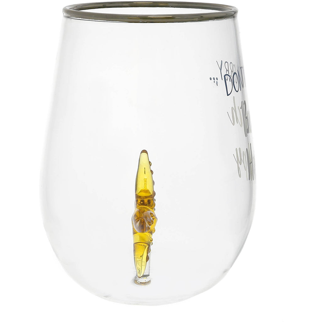 Beach Happy – Starfish Coastal Stemless Wine Glass (19 oz) - Raised Starfish-So Cute!