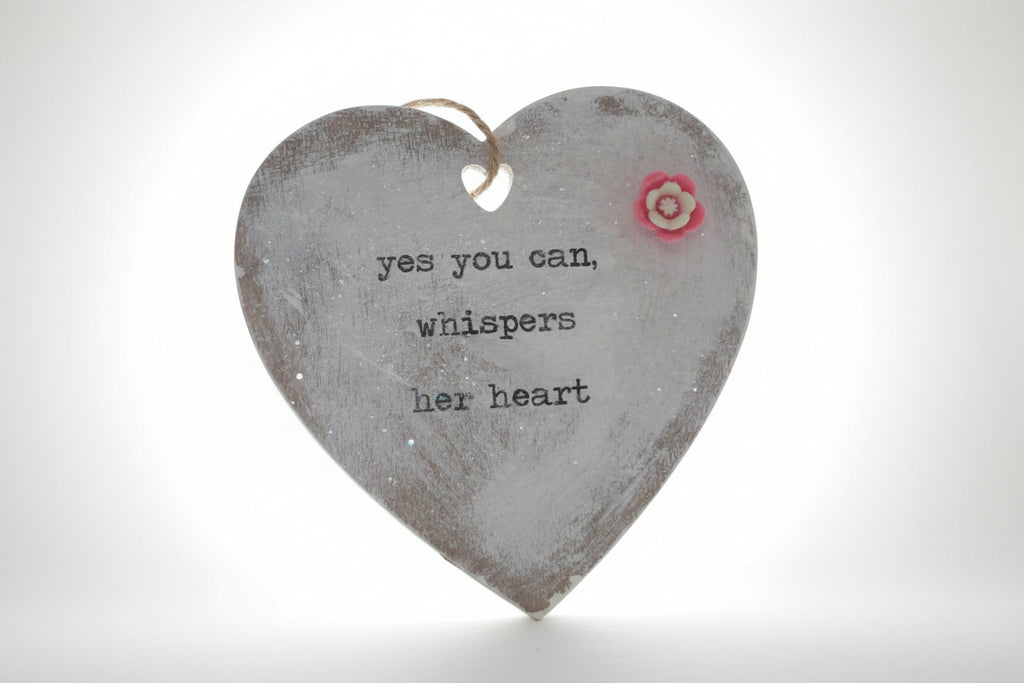 Inspirational Wood Heart Ornament – Perfect for Gifts, Packages & Wine Bottles