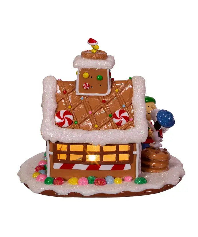 Peanuts LED Gingerbread House 🎄– Charlie Brown & Snoopy Light‑Up Christmas Décor
