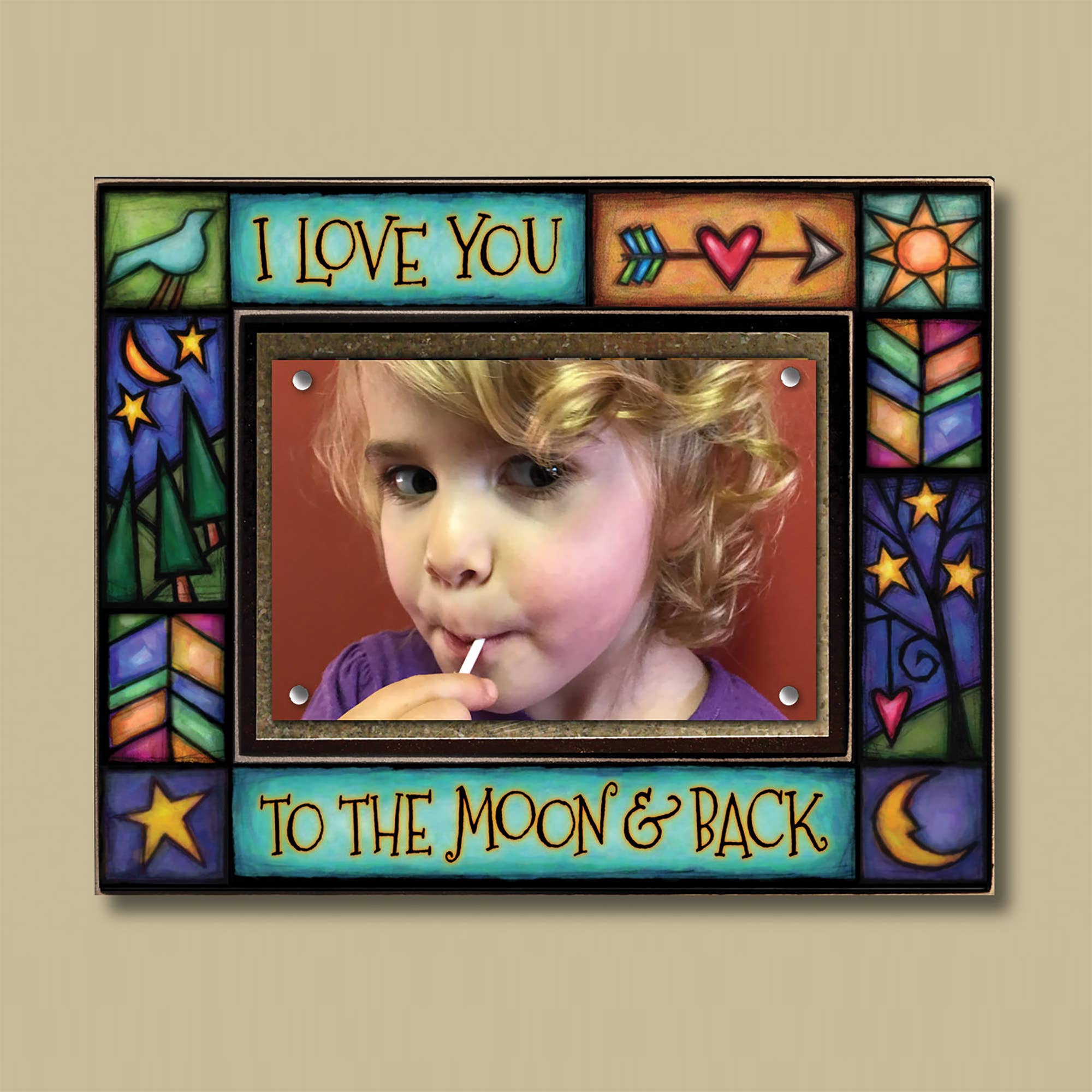 🌙NEW ITEM - Love You To The Moon And Back Picture Frame – Art by Michael Macone (8" x 10", Holds 4x6 Photo)