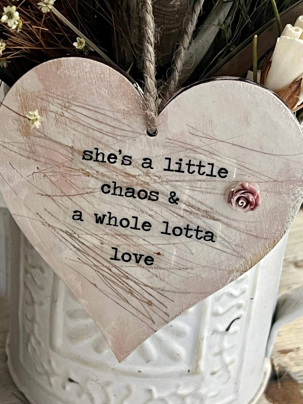 Inspirational Wood Heart Ornament – Perfect for Gifts, Packages & Wine Bottles