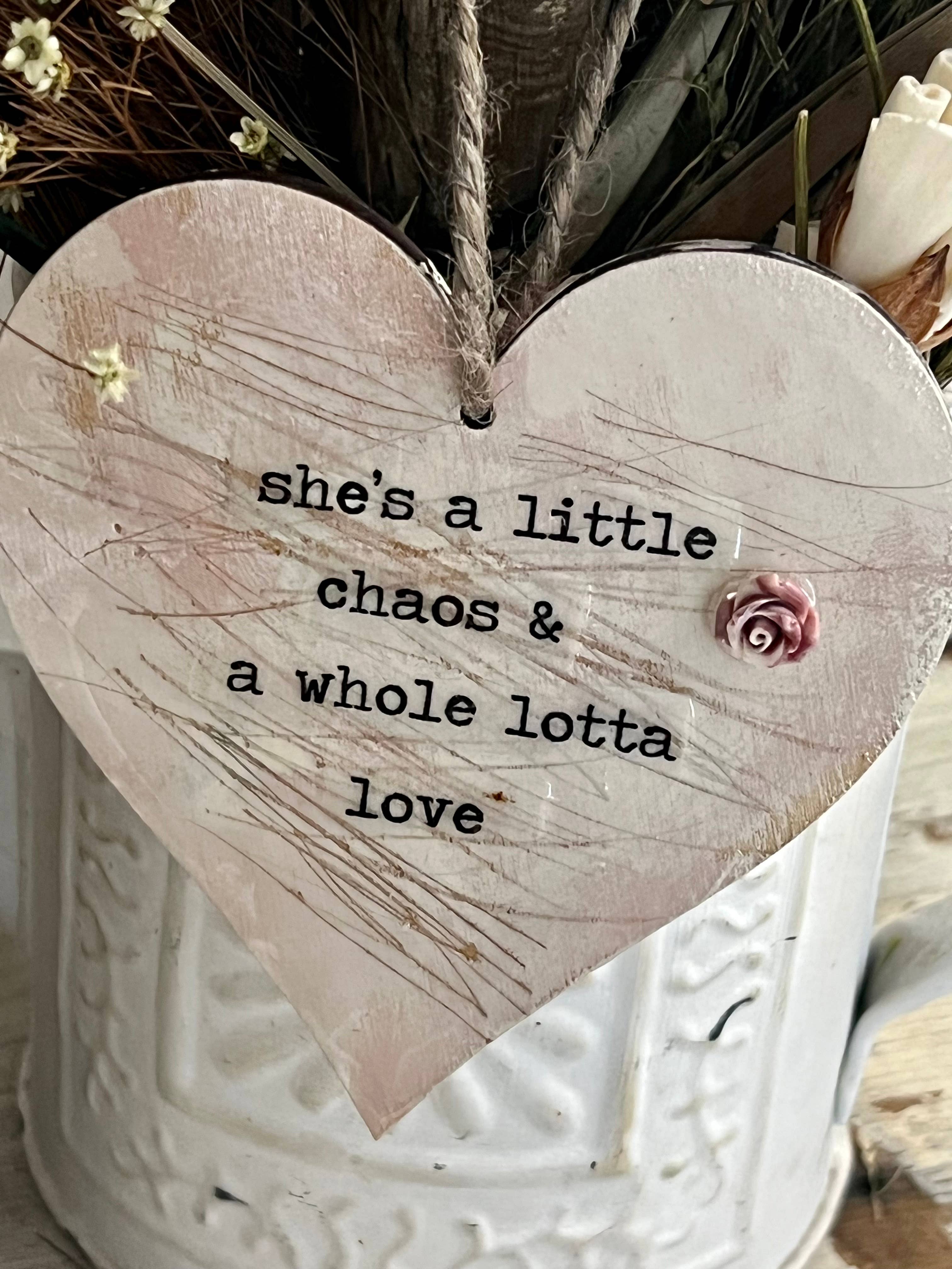 Inspirational Wood Heart Ornament – Perfect for Gifts, Packages & Wine Bottles
