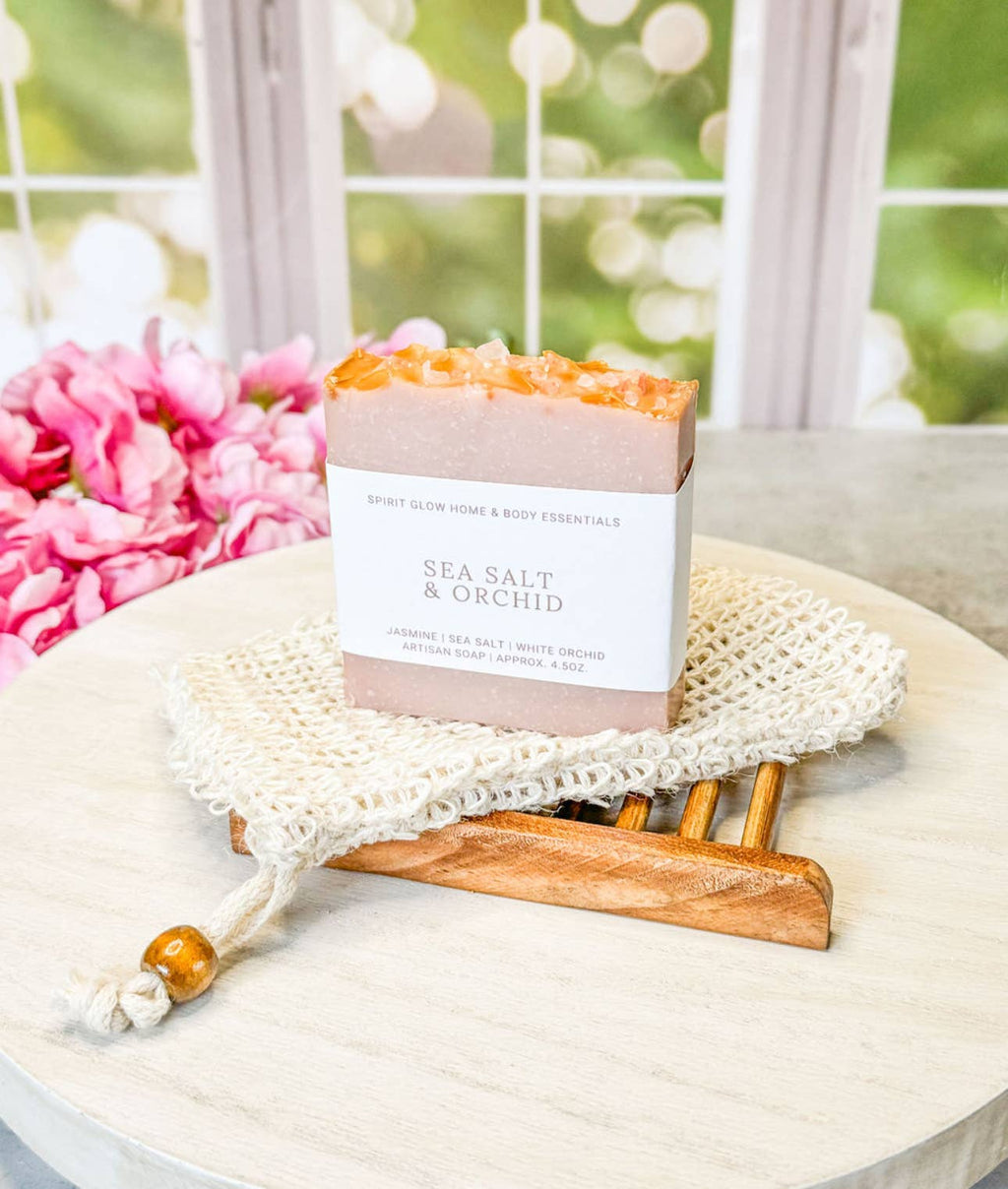 Sea Salt & Orchid Artisan Soap Bar – Handcrafted Single Bar