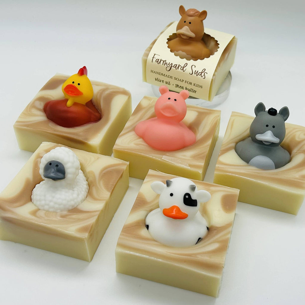 Farmyard Friends Kids’ Soap Bars Set of 4🐮w/Barnyard Buddy