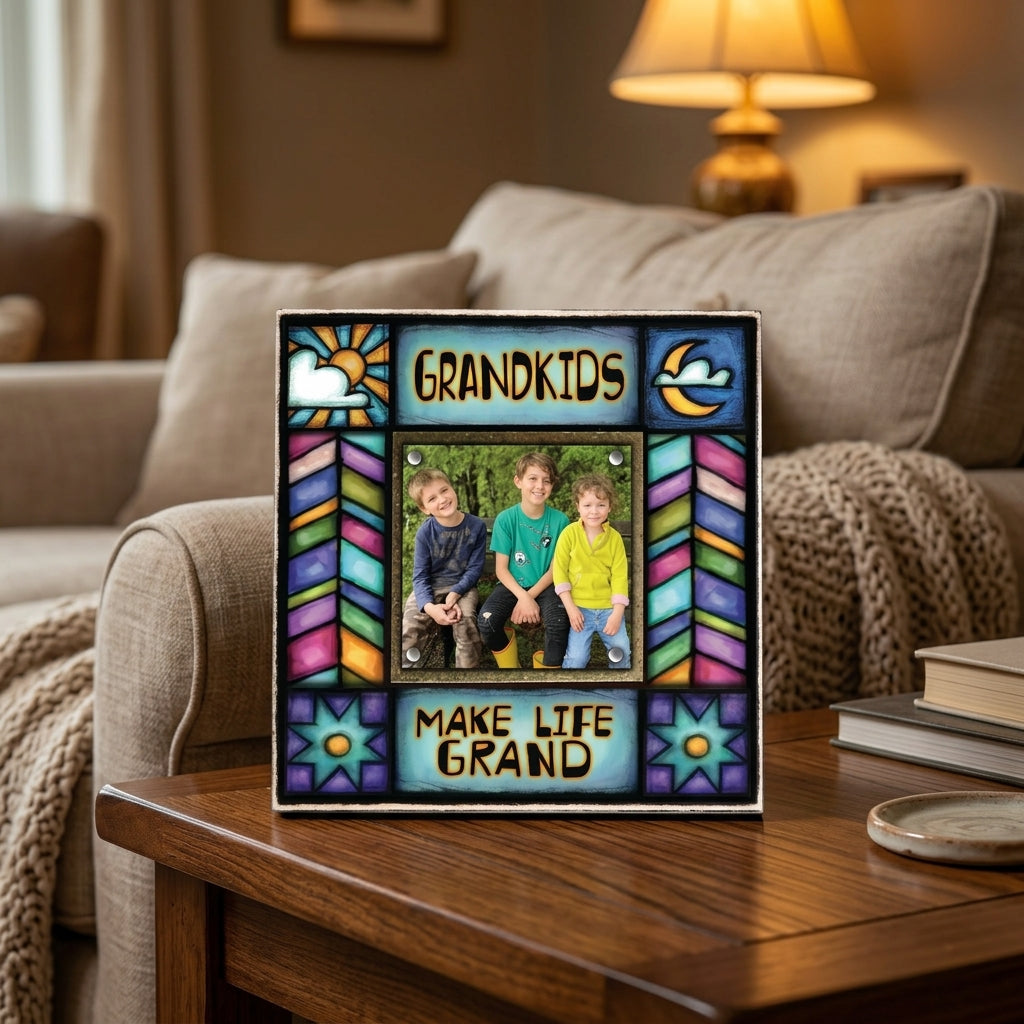 ❤️NEW ITEM - Grandkids Make Life Grand – Michael Macone Wood Frame🌻