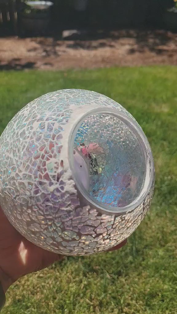 ARRIVING JUNE 4th💙Beautiful Solar Mosaic Glass Orb – Multi-Color‑Changing Garden & Table Lamp