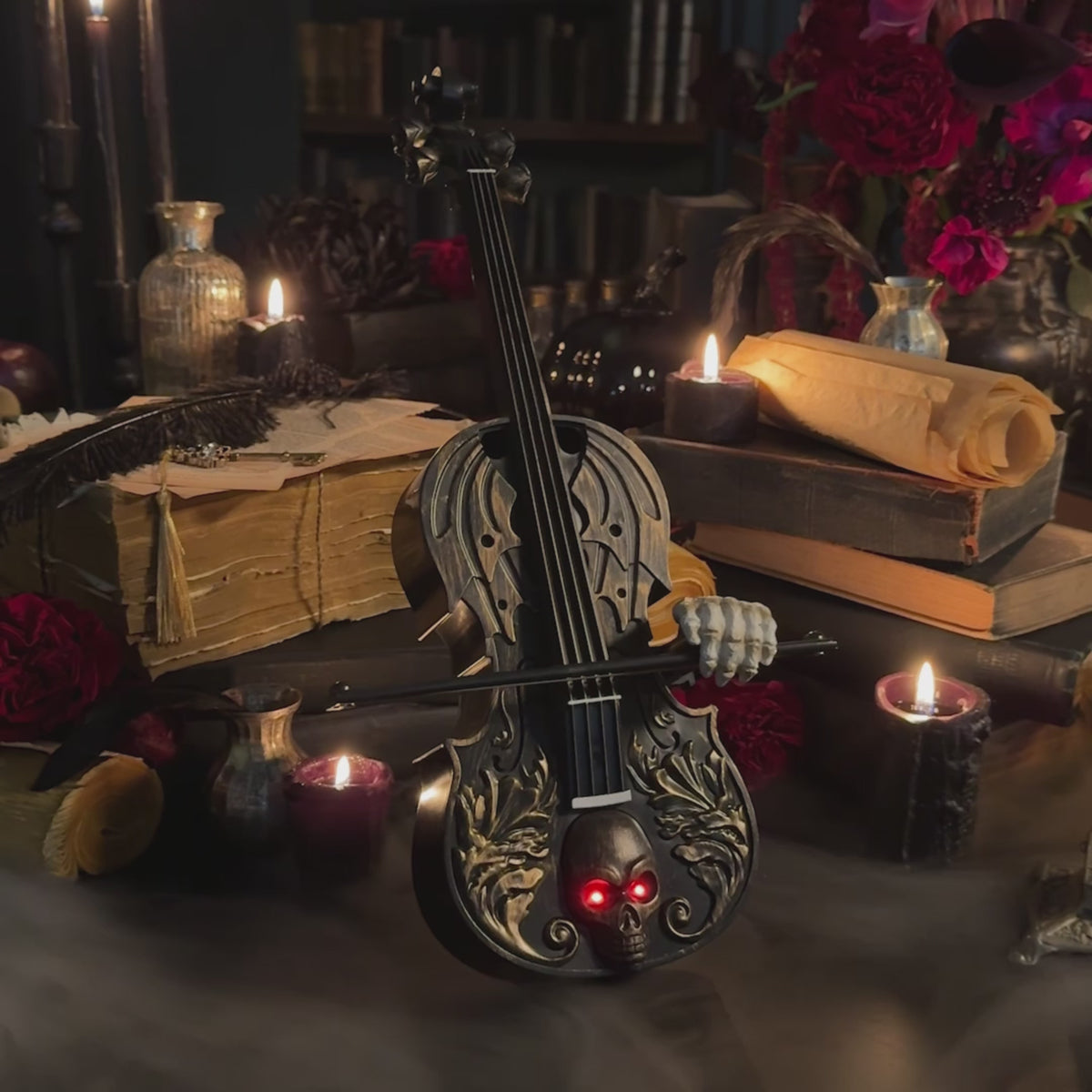 NEW - Skeletal Serenade Animated Halloween Violin🎻🎻🎻🎃