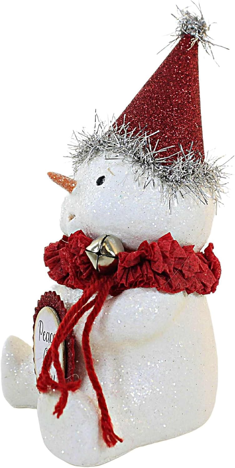 Peace on Earth Snowman Figurine – Holiday Collectible Décor
