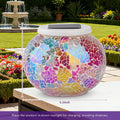 NEW ITEM ❤️Gorgeous Solar Mosaic Glass  Multi-Color Garden Orb – Dual‑Mode Glow Light